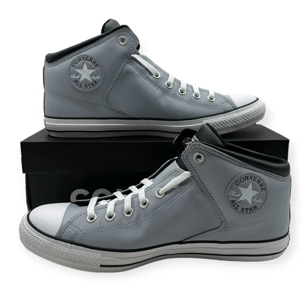 Men's Converse Chuck Taylor High Street Mid Gray White Shoes A04575C Size 12 NEW